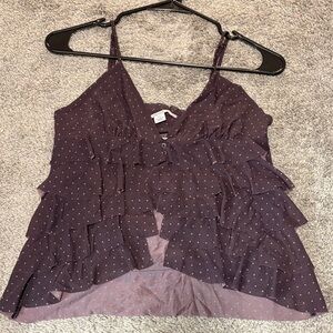 Urban outfitters ruffled open tank top